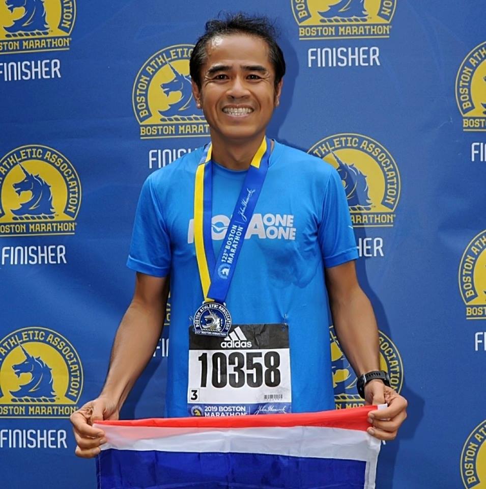 พี่ นะ นฤพนธ์ ประธานทิพย์ จบ บอสตัน มาราธอน สองปี ติดต่อกัน