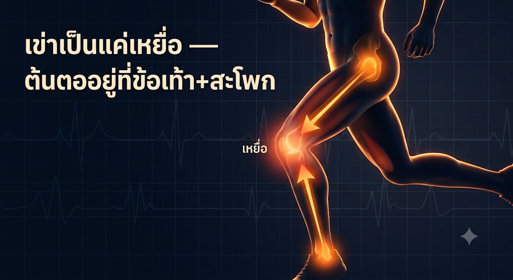 หัวเข่าคือเหยื่อ ต้นตออยู่ที่ข้อเท้าและสะโพก