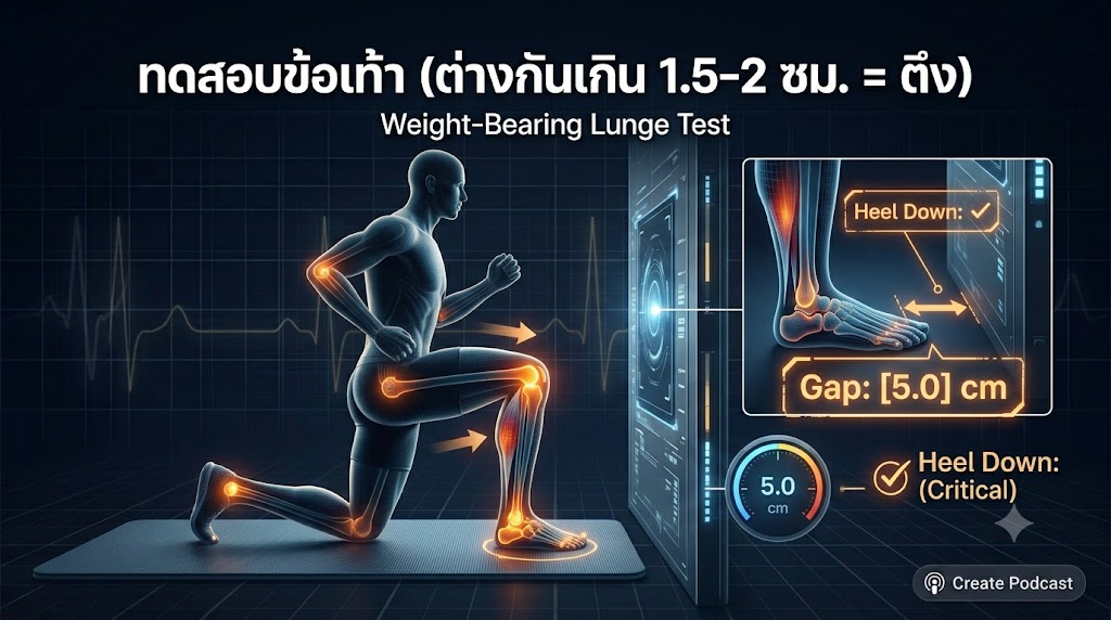 Weight-Bearing Lunge Test ทดสอบข้อเท้า