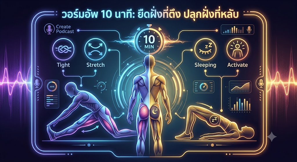 วอร์มอัพ 10 นาที ยืดฝั่งที่ตึง ปลุกฝั่งที่หลับ