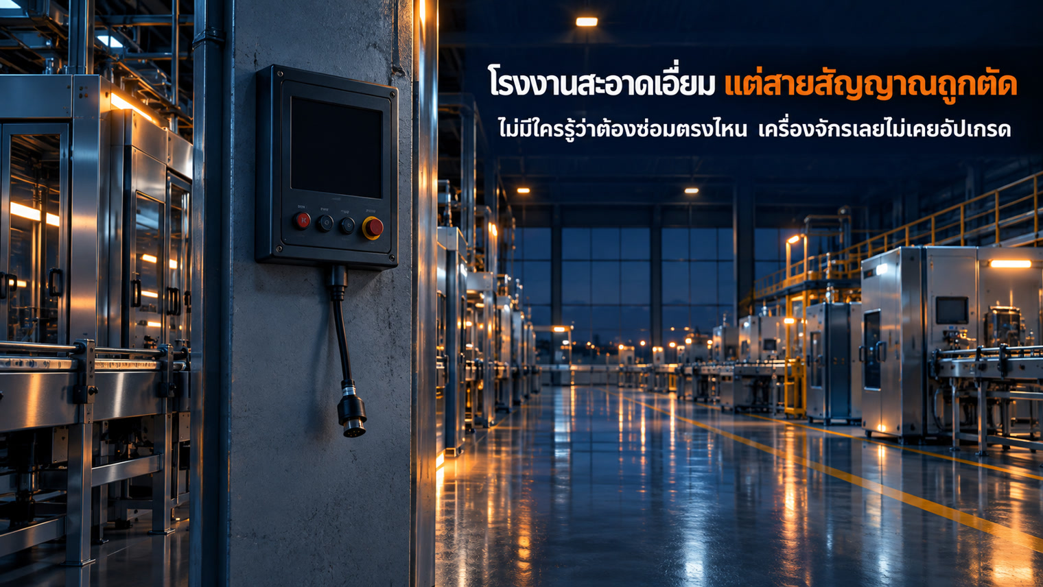โรงงานที่ถูกตัดสายสัญญาณเตือนภัย จึงไม่เคยรู้ว่าต้องซ่อมแซมหรืออัปเกรดตรงไหน