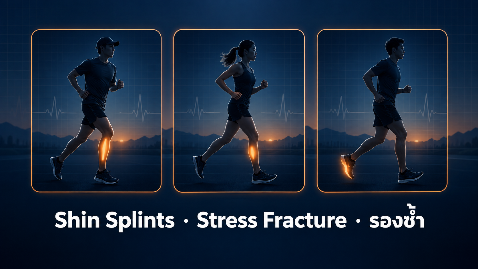 อาการบาดเจ็บที่พบบ่อย — Shin Splints, Stress Fracture และรองช้ำ