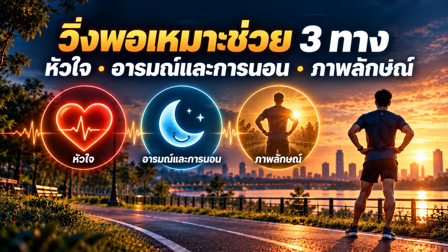 วิ่งพอเหมาะช่วย 3 ทาง หัวใจ อารมณ์และการนอน ภาพลักษณ์