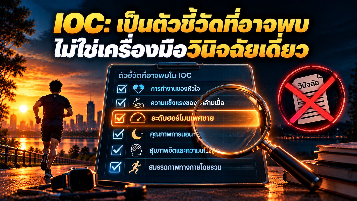 IOC จัดเป็นตัวชี้วัดที่อาจพบ ไม่ใช่เครื่องมือวินิจฉัยเดี่ยว