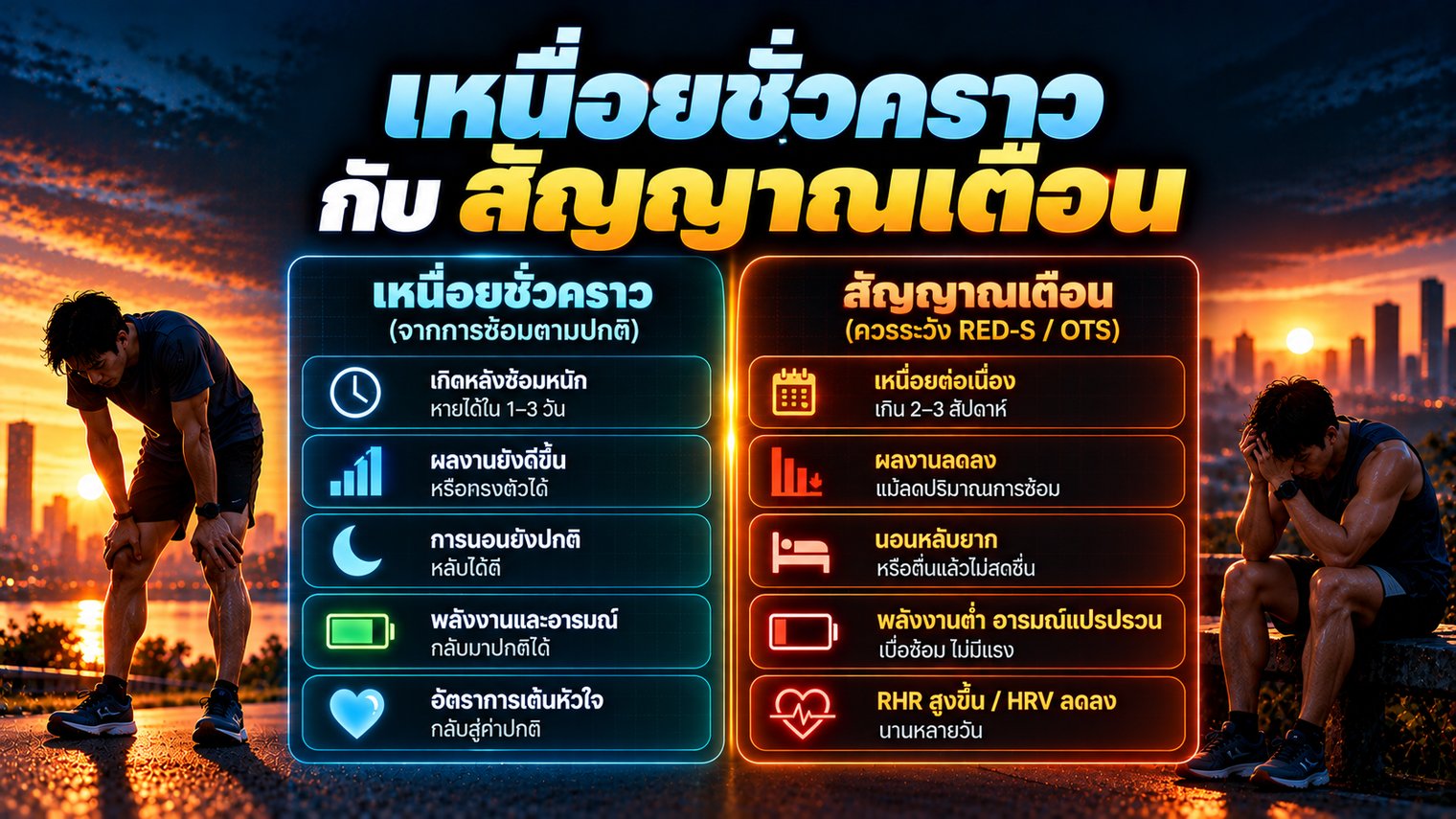 แยกความเหนื่อยชั่วคราว ออกจากสัญญาณเตือน