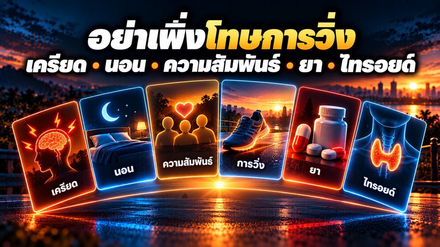 อย่าเพิ่งโทษการวิ่ง ความเครียด การนอน ความสัมพันธ์ ยา ไทรอยด์