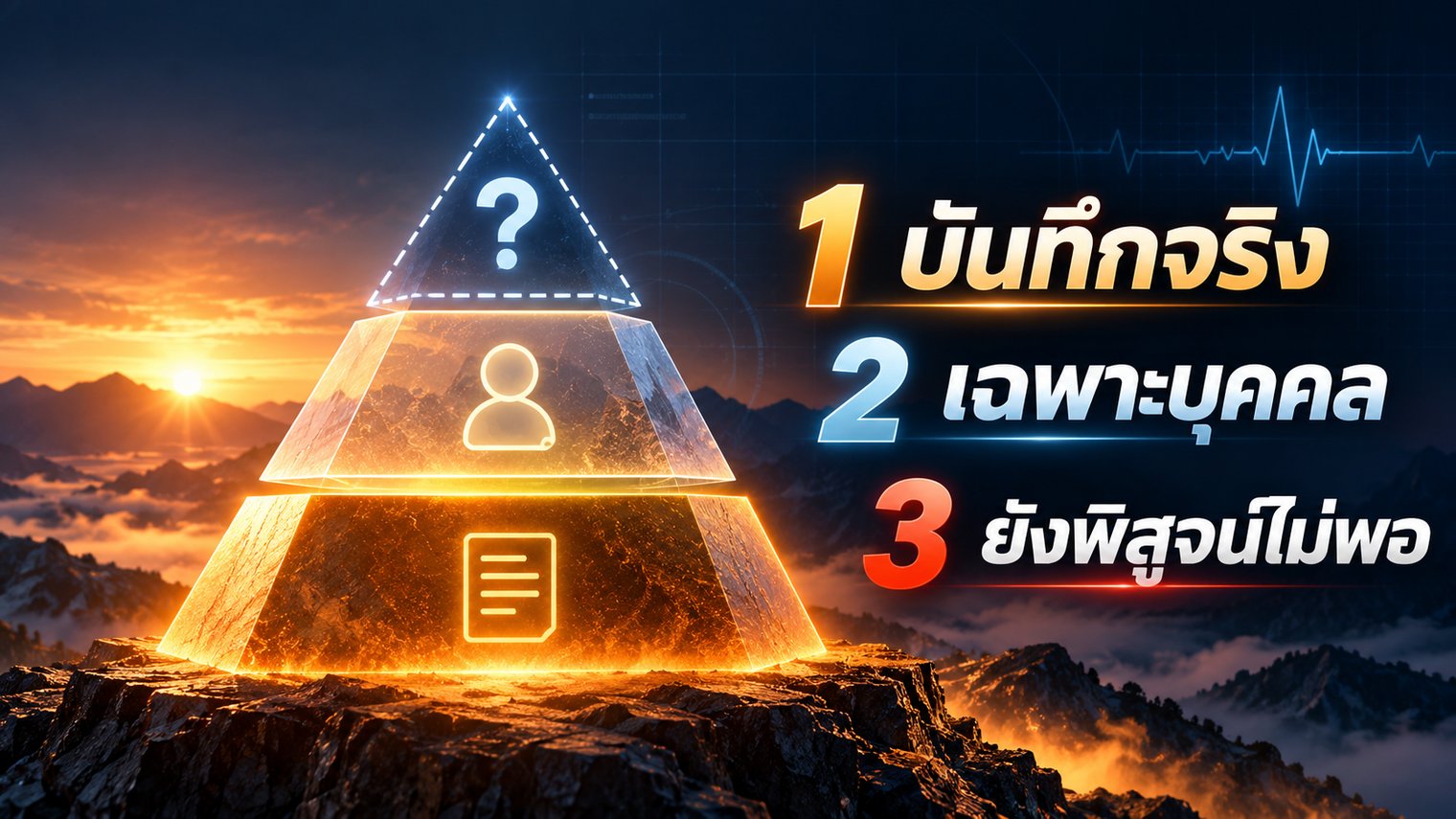 3 ชั้นของหลักฐาน: บันทึกจริง เฉพาะบุคคล ยังพิสูจน์ไม่พอ