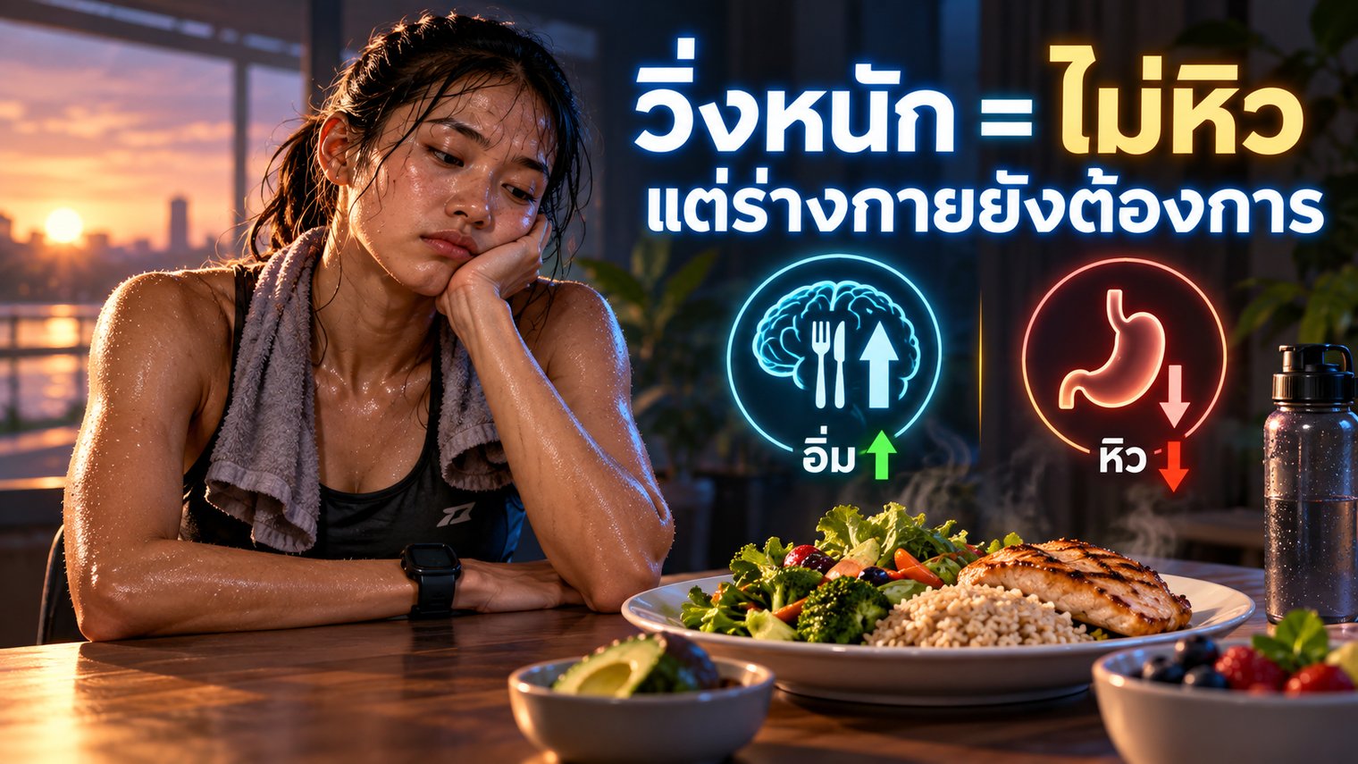 วิ่งหนักกดความหิว