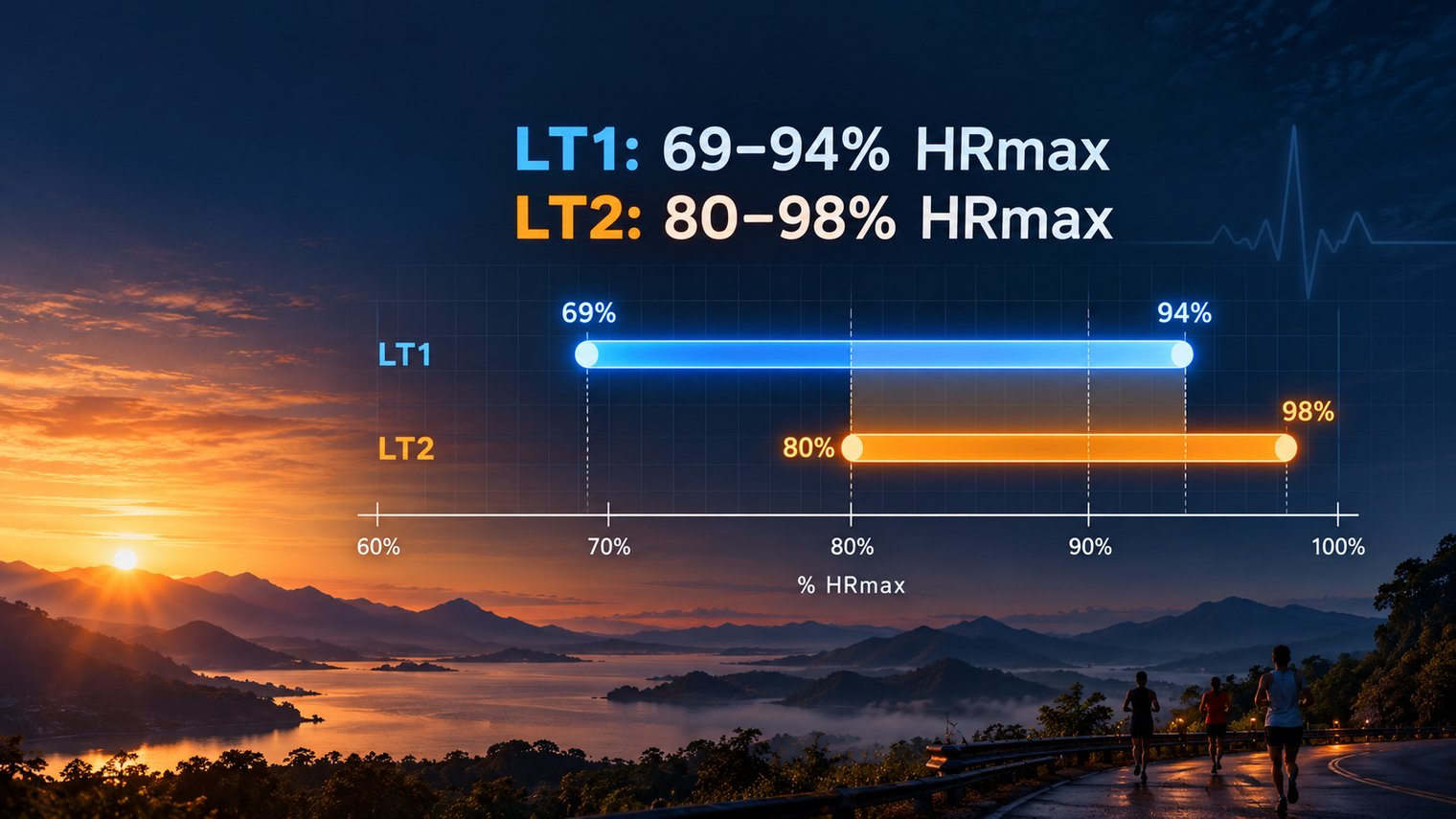 ช่วง LT1 และ LT2 ใน %HRmax