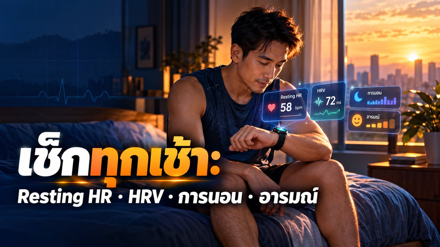 เช็กชีพจรขณะพักและ HRV ทุกเช้า