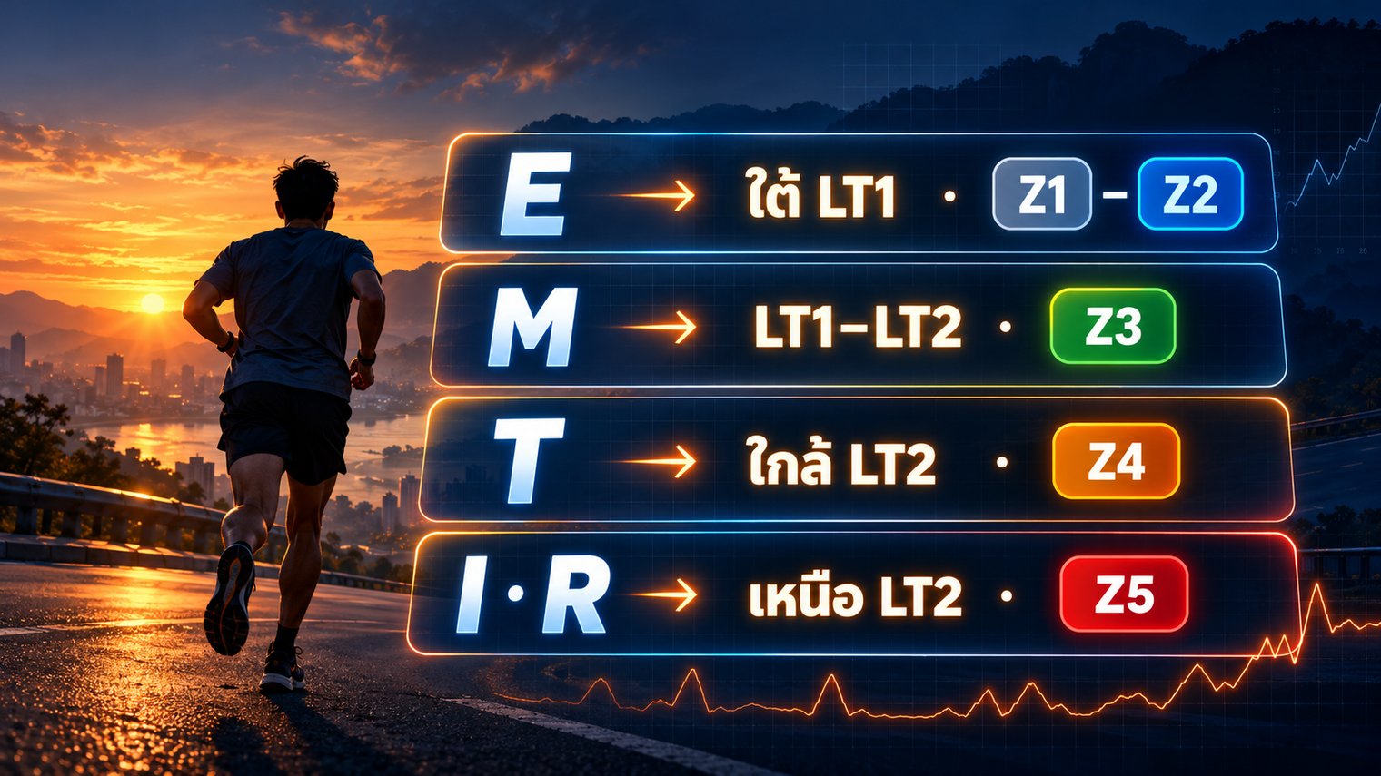 Crosswalk เทียบเพซ Daniels กับโซนหัวใจและ LT