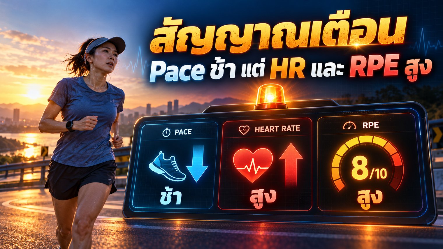 สัญญาณเตือน Pace ช้า แต่ HR และ RPE สูง