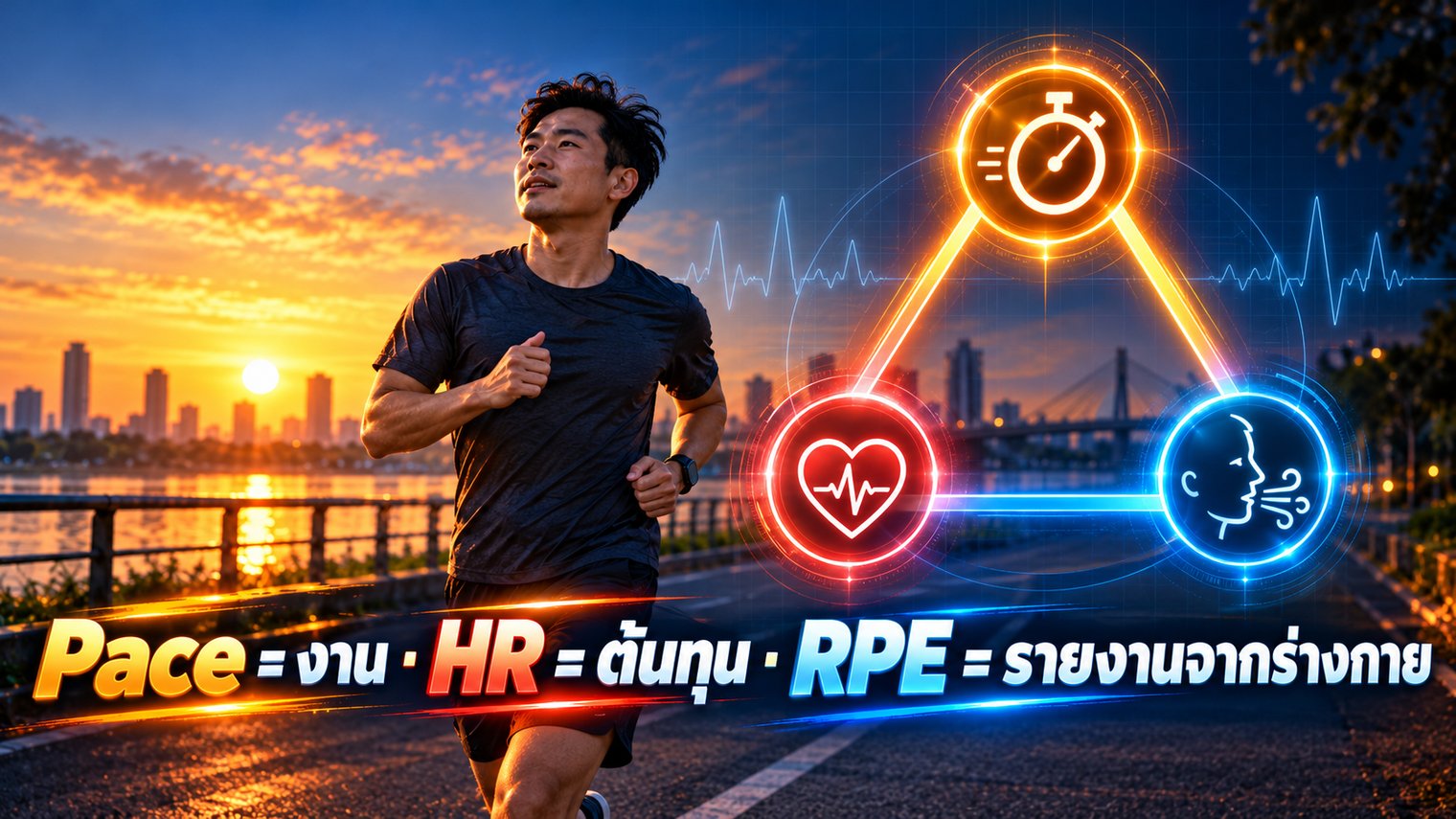 สามเหลี่ยม Pace HR RPE