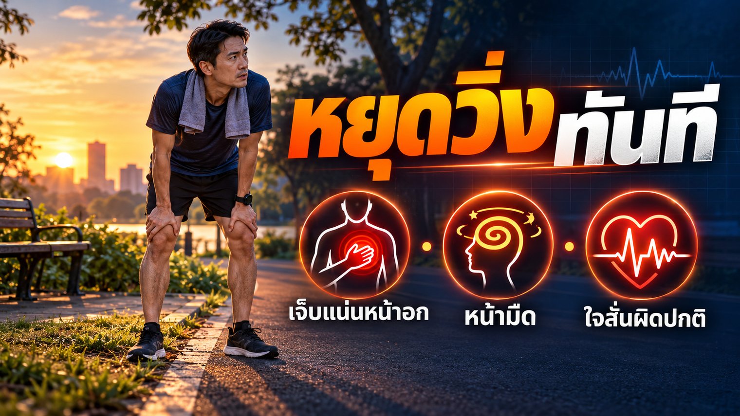สัญญาณที่ต้องหยุดวิ่งทันที